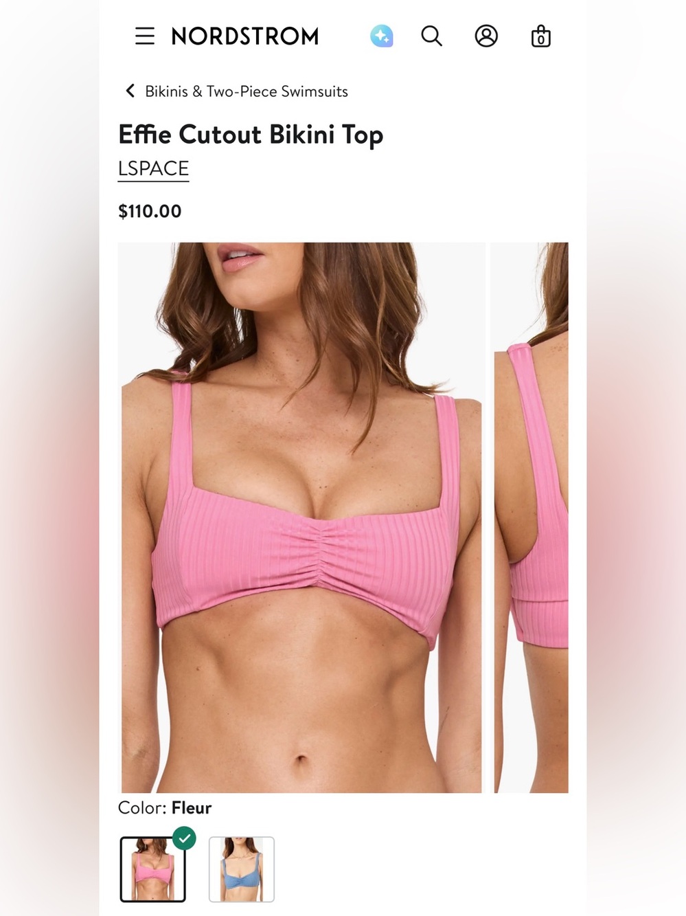 🪞🩷NWT L*Space Effie Bikini Top S/P 🩷🪞